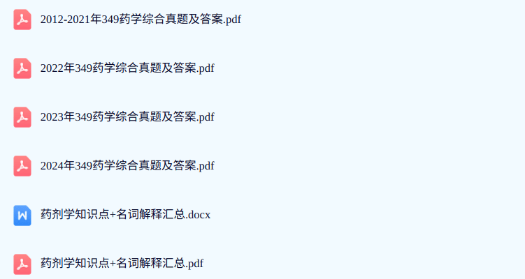 中国药科大学《349药学综合》考研真题及答案+复习资料