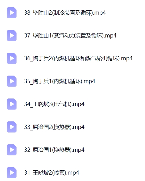 西安交通大学 热工基础（傅秦生2版）赵小明 38讲 带课件（手机可看）