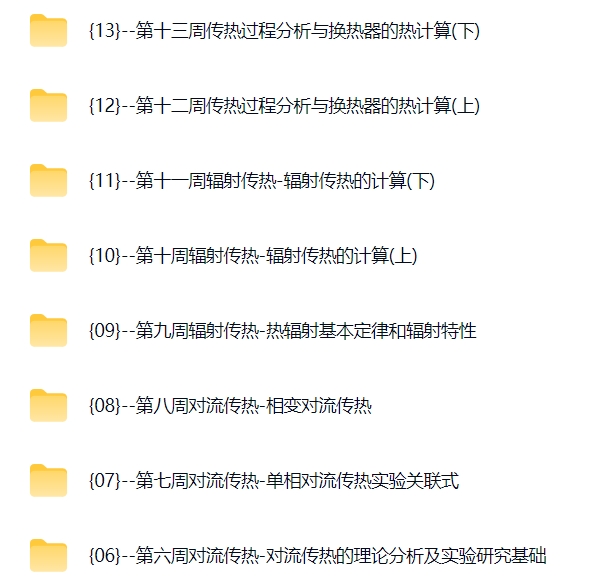 西安交通大学 传热学（杨世铭4版）陶文铨 92讲 高清 带课件（手机可看）