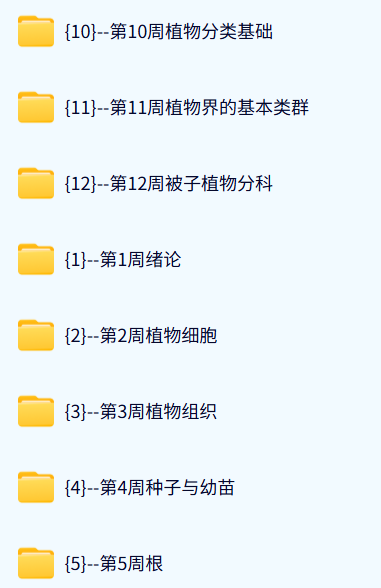 西北农林科技大学 植物学（姜在民第2版）姜在民87课时 含课件 高清 手机可看