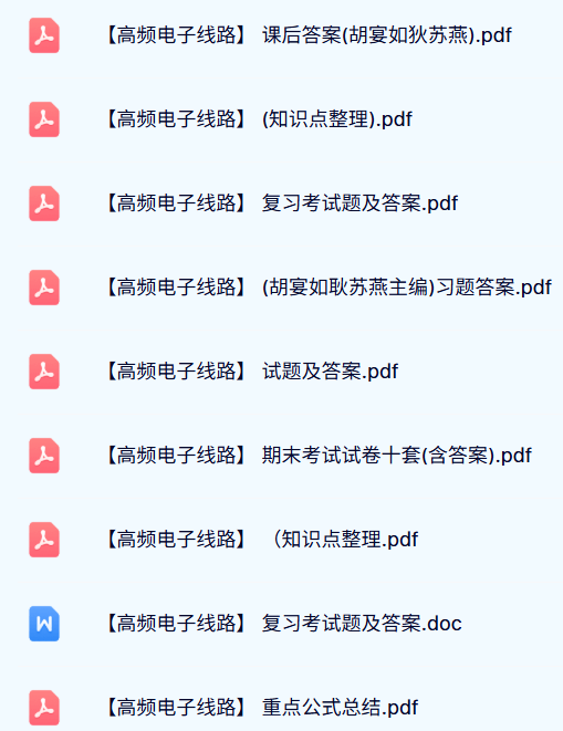 专业课《高频电子线路》试题及答案+知识点+重点笔记