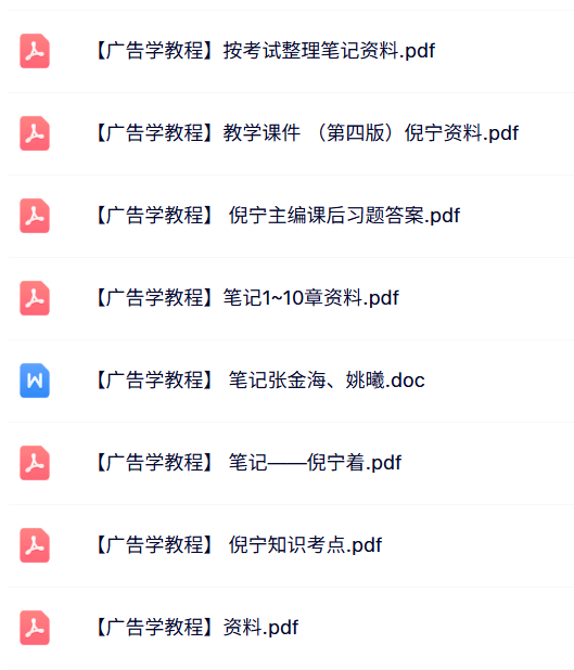 倪宁《广告学教程》知识点+重点笔记+课后习题答案