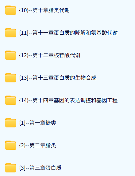 福州大学 生物化学（张洪渊4版）倪莉41课时 含课件 高清 手机可看