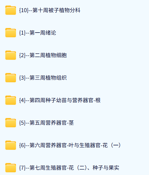 华中农业大学 植物学（强胜版）姚家玲64课时 含课件 高清 手机可看