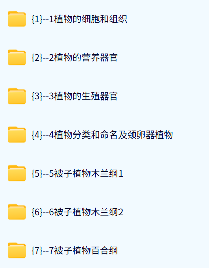南阳师范学院 植物学（陆时万2版）张乃群45课时 高清 手机可看