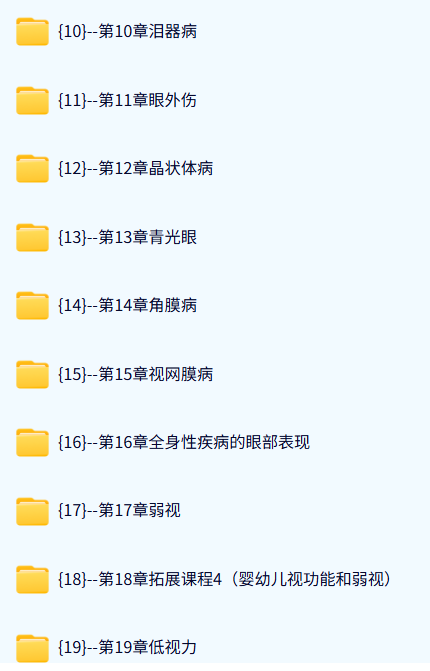 温州医学院 眼科学（瞿佳版）45课时 含课件、试卷、资源  手机可看