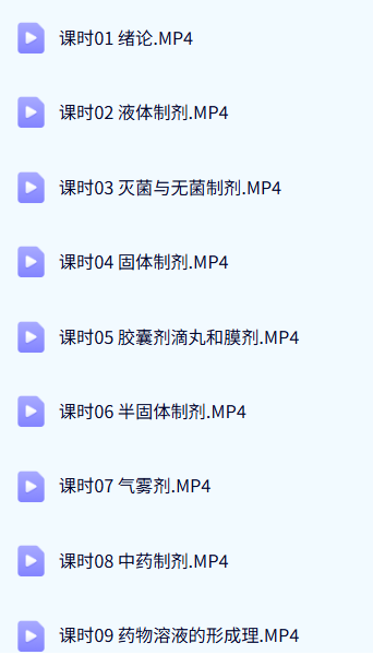 药剂学网课17课（含简答题+选择题+章节讲解）