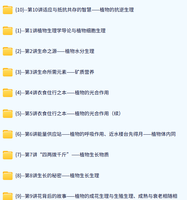 湖南农业大学 植物生理学 夏石头52课时 含课件 高清 手机可看