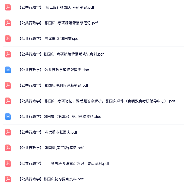 张国庆《公共行政学》第三版 课后答案解析+知识点+重点笔记