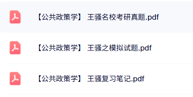 王骚《公共政策学》考研真题+复习笔记+模拟卷