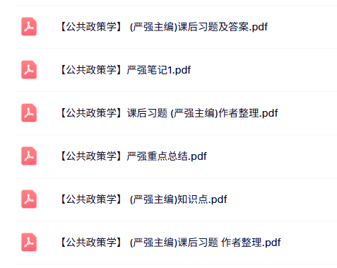 严强《公共政策学》课后习题及答案+知识点+重点笔记