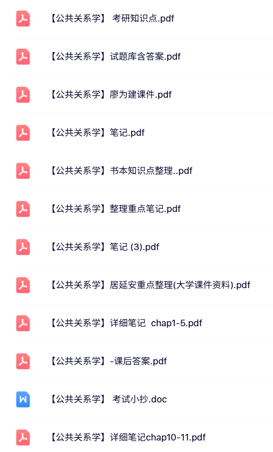 专业课《公共关系学》试题及答案+知识点+重点笔记