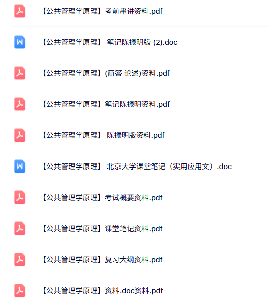 陈振明《公共管理学原理》复习大纲+题库答案+重点笔记