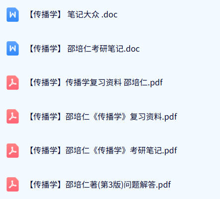 邵培仁《传播学》考研笔记+复习资料