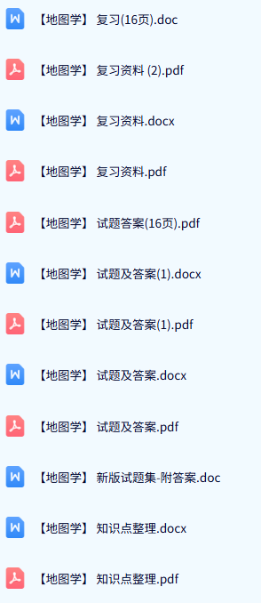 专业课《地图学》试题及答案+知识点+重点笔记