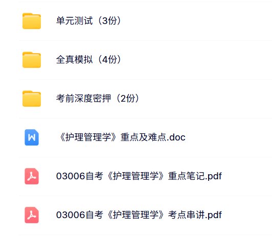 03006《护理管理学》自考资料+考前押题+历年真题及答案