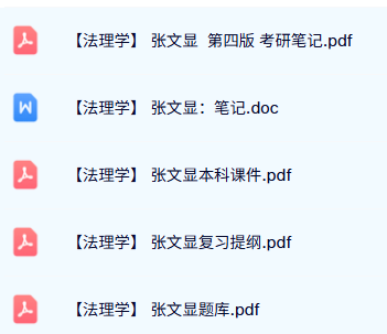 张文显《法理学》本科生课件+复习提纲+题库笔记