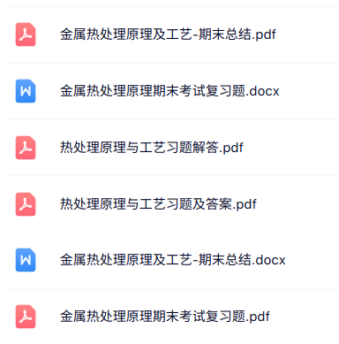 专业课《金属热处理原理及工艺》知识点+重点笔记+试题及答案