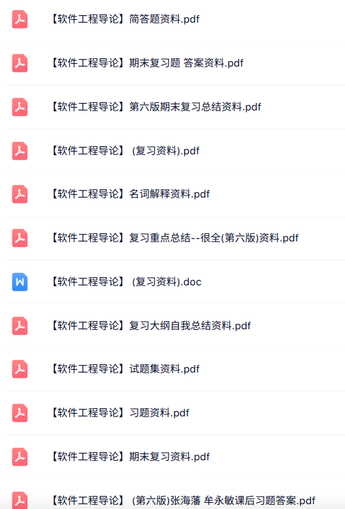专业课《软件工程导论》知识点+重点笔记+试题及答案