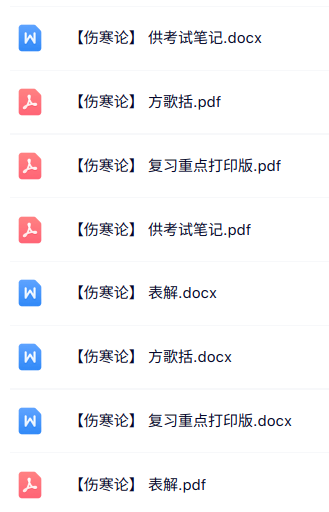 专业课《伤寒论》知识点+重点笔记+试题及答案