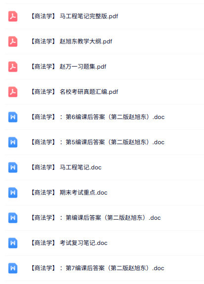 赵旭东《商法学》知识点+重点笔记+试题及答案