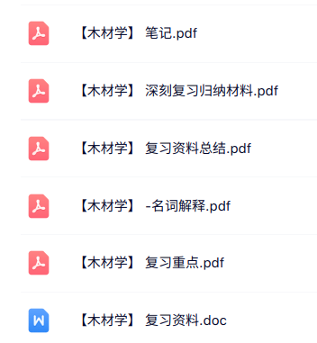 专业课《木材学》知识点+重点笔记+复习资料