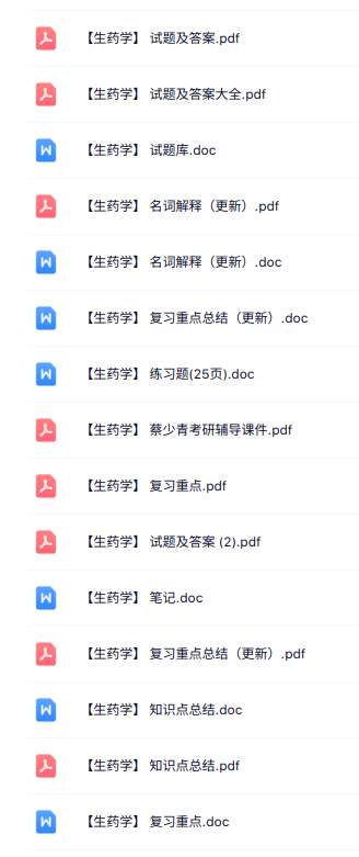 专业课《生药学》知识点+重点笔记+试题及答案