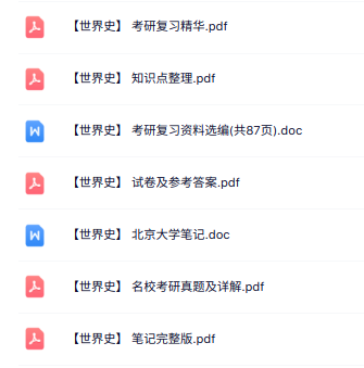 专业课《世界史》知识点+重点笔记+试题及答案