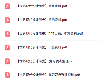 专业课《世界现代设计简史》知识点+重点笔记+试题及答案