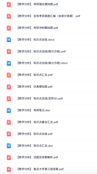 专业课《数学分析》知识点+重点笔记+试题及答案