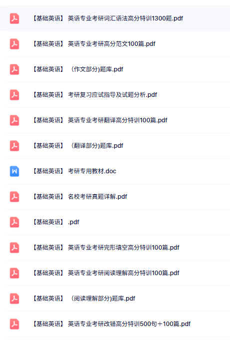 考研《基础英语》专用教材+高分范文+英语词汇