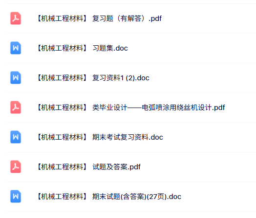专业课《机械工程材料》知识点+重点笔记+试题及答案