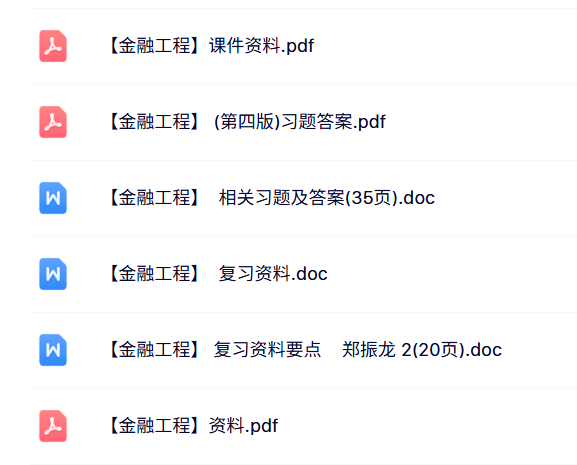 专业课《金融工程》知识点+重点笔记+试题及答案