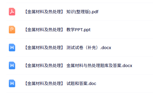 专业课《金属材料及热处理》知识点+PPT课件+试题及答案