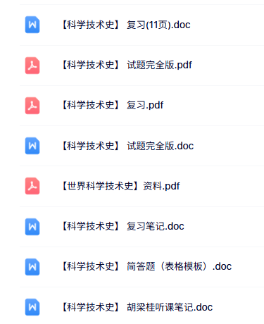 专业课《科学技术史》知识点+重点笔记+试题及答案