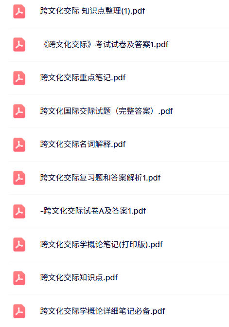 专业课《跨文化交际学》知识点+重点笔记+试题及答案