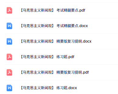 专业课《马克思主义新闻观》复习提纲+重点笔记+习题及答案