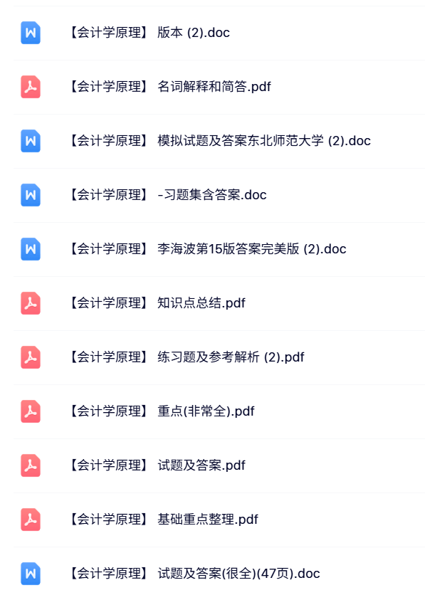 专业课《会计学原理》知识点+重点笔记+试题及答案