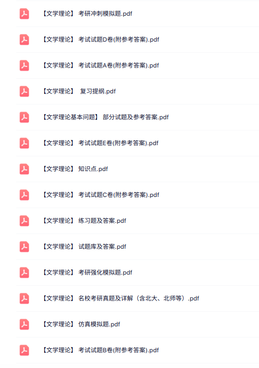 专业课《文学理论》知识点+重点笔记+试题及答案