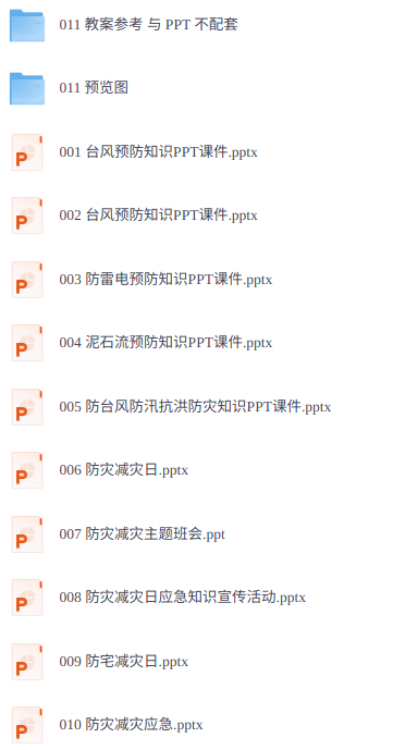 自然灾害安全教育培训 22套 PPT课件（送参考教案）