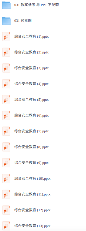 综合安全教育培训 28套 PPT课件（送参考教案）