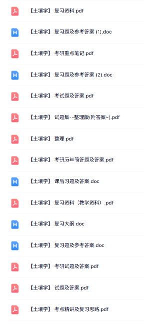 专业课《土壤学》知识点+重点笔记+试题及答案
