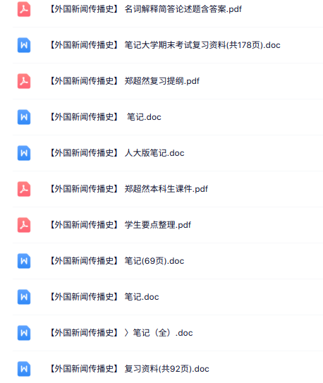 郑超然《外国新闻传播史》知识点+重点笔记+试题及答案