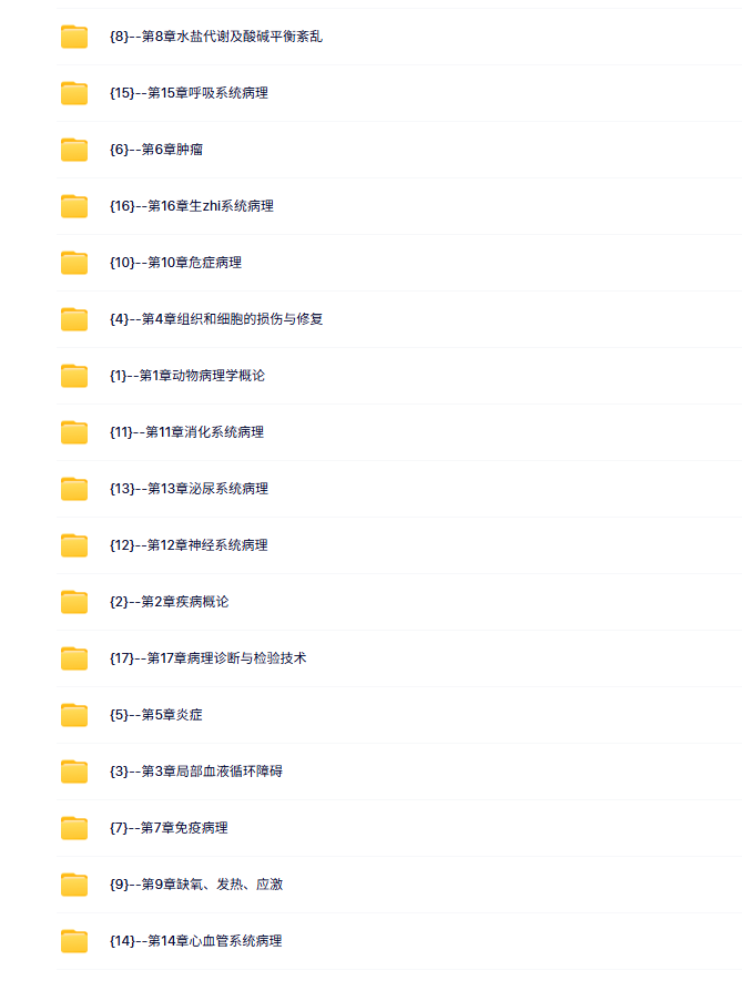 安徽农业大学 动物病理学（赵德明3版）祁克宗 48讲  带PPT课件