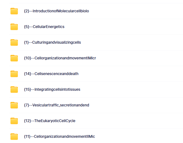 厦门大学 细胞生物学（英文版）叶军98课时 高清 手机可看