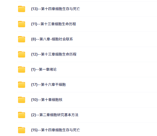 暨南大学 细胞生物学（翟中和）黄峙38课时 高清 手机可看
