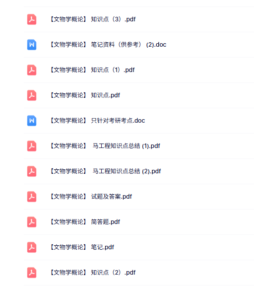 马工程《文物学概论》知识点+重点笔记+试题及答案