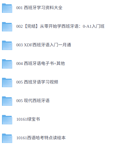 零基础学西班牙语   网课+配套资料