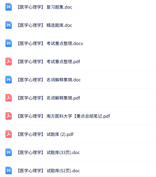 专业课《医学心理学》知识点+重点笔记+试题及答案