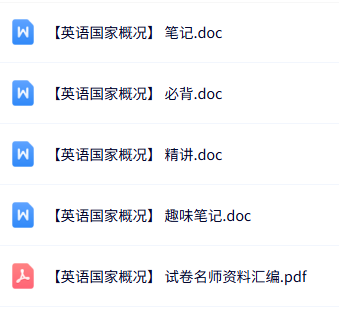 专业课《英语国家概况》知识点+重点笔记+试题及答案